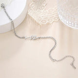 Lemegeton Stainless Steel Cuban Chain Name Bracelets