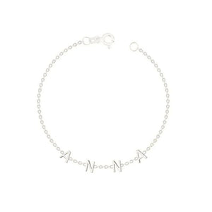 Personalized Stainless Steel A-Z Initial Letter Bracelet for Women