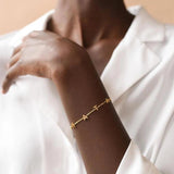 Personalized Stainless Steel A-Z Initial Letter Bracelet for Women