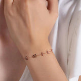 Personalized Stainless Steel A-Z Initial Letter Bracelet for Women