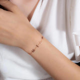 Personalized Stainless Steel A-Z Initial Letter Bracelet for Women