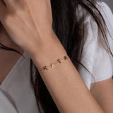 Personalized Stainless Steel A-Z Initial Letter Bracelet for Women