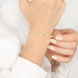 Personalized Stainless Steel A-Z Initial Letter Bracelet for Women