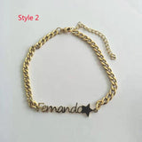 Custom Name Stainless Steel Bracelet for Women Kids