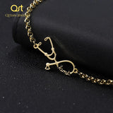 Personalized Name Bracelet Stethoscope Charm Bracelet Stainless Steel