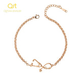 Personalized Name Bracelet Stethoscope Charm Bracelet Stainless Steel