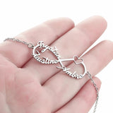 Mom Infinity Name Bracelet Stainless Steel Personalized Gift Jewelry