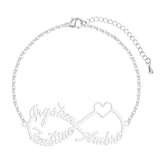 Mom Infinity Name Bracelet Stainless Steel Personalized Gift Jewelry