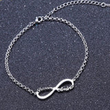 Custom Infinity Bracelet Stainless Steel Handwriting Love Bangle