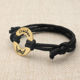 Personalized Dog Paw Bracelet Engraved Name Rope Pet Memorial Gift