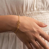 Personalized Double Heart Bracelet & Bangle Stainless Steel Nameplate Jewelry