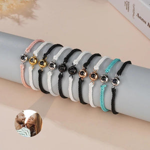 Personalized Photo Bracelet Stainless Steel Family Pet Couples Gift
