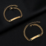 Engrave Nameplate Couple Id Tag Bracelets Stainless Steel