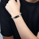 Engrave Nameplate Couple Id Tag Bracelets Stainless Steel