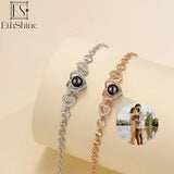 EthShine Photo Bracelet 925 Silver Personalized Projection Bracelet Women