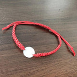 Personalized Name Date Bracelets Stainless Steel Red Thread Woven Bracelet