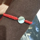 Personalized Name Date Bracelets Stainless Steel Red Thread Woven Bracelet
