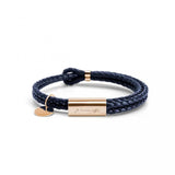 Personalized Stainless Steel Men's Leather Bracelet