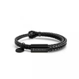 Personalized Stainless Steel Men's Leather Bracelet