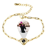 Customizable Projection Photo Bracelet-Heart Pendant Bracelet