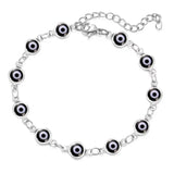 CTB4 Eye Charm Bracelet High Silver Brass Chain Bracelets