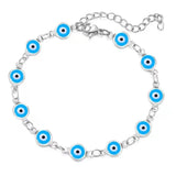 CTB4 Eye Charm Bracelet High Silver Brass Chain Bracelets