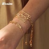 Personalized Letter Cuban Chain Bracelet Jewelry