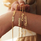 Personalized Letter Cuban Chain Bracelet Jewelry