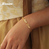 Personalized Letter Cuban Chain Bracelet Jewelry