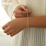 Personalized Letter Cuban Chain Bracelet Jewelry