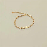 Custom Name Bracelet Paperclip Stainless Steel Jewelry