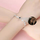 Custom Circle Photo Bracelet with Card