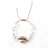 Boho Crystal Bracelet Shell Size Adjustable Bangle