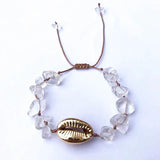 Boho Crystal Bracelet Shell Size Adjustable Bangle
