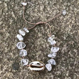 Boho Crystal Bracelet Shell Size Adjustable Bangle