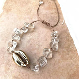 Boho Crystal Bracelet Shell Size Adjustable Bangle