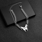 Personalized Butterfly Name Double Layer Stainless Steel Bracelet