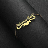 Personalized Stainless Steel Men Name Bracelet with Engraved Letters