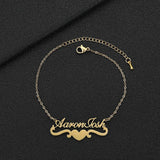 Personalized Stainless Steel Men Name Bracelet with Engraved Letters
