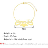Personalized Stainless Steel Men Name Bracelet with Engraved Letters