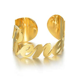 Vintage Style Stainless Steel Cuff Bangle Personalized Name Jewelry