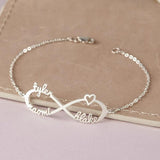 Infinity1-6 Rose Name Bracelet Stainless Steel Nameplate Jewelry