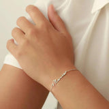 Stainless Steel Cuban Chain Name Bracelet