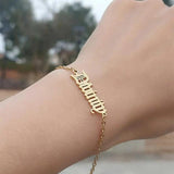 Stainless Steel Cuban Chain Name Bracelet