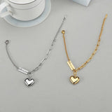 Personalized Stainless Steel Heart Engrave Bracelet for Women