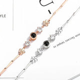 Photo Projection Bracelet Personalized Couple Bangles For Him