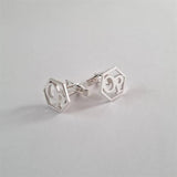 Personalized Stainless Steel Name Initials Hexagon Cuff Links