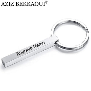 Personalized Stainless Steel Name Keychain Pendant