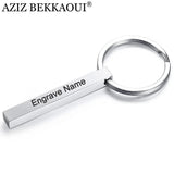 Personalized Stainless Steel Name Keychain Pendant