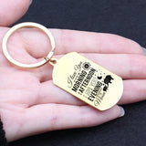 Elephant Mom & Baby Keychain - Personalized Stainless Steel Keyring